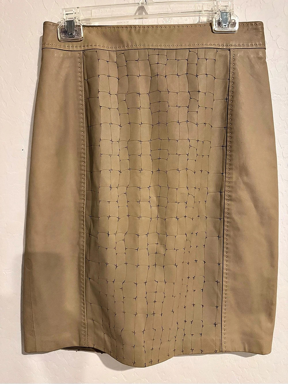 Elie Tahari Embellished Mini Skirt Brown Size 10